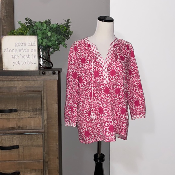 VINEYARD VINES Pink medallion tunic Size Small - Picture 4 of 16